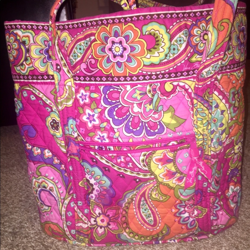 Vera Bradley Pink Swirles Paisley Tote - Picture 4 of 4